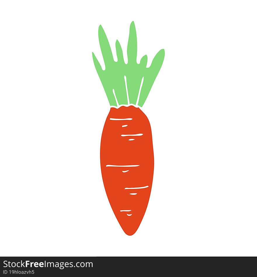 flat color style cartoon carrot