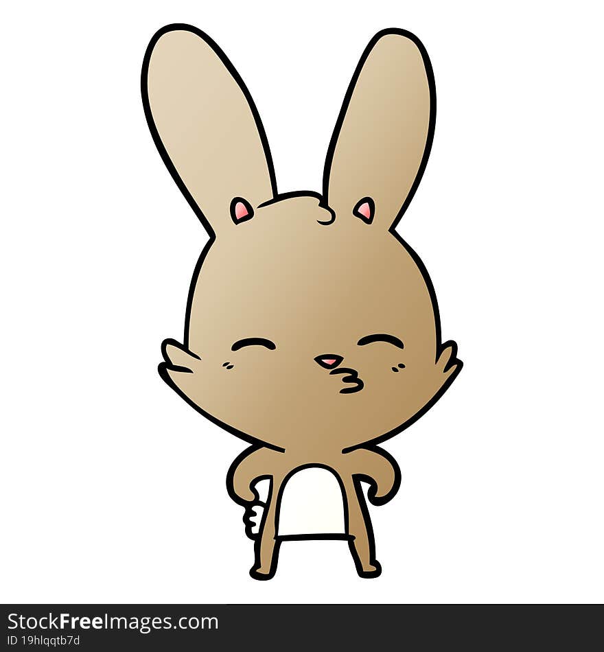 curious bunny cartoon. curious bunny cartoon