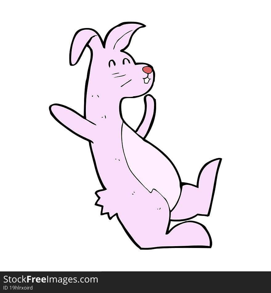 cartoon pink bunny