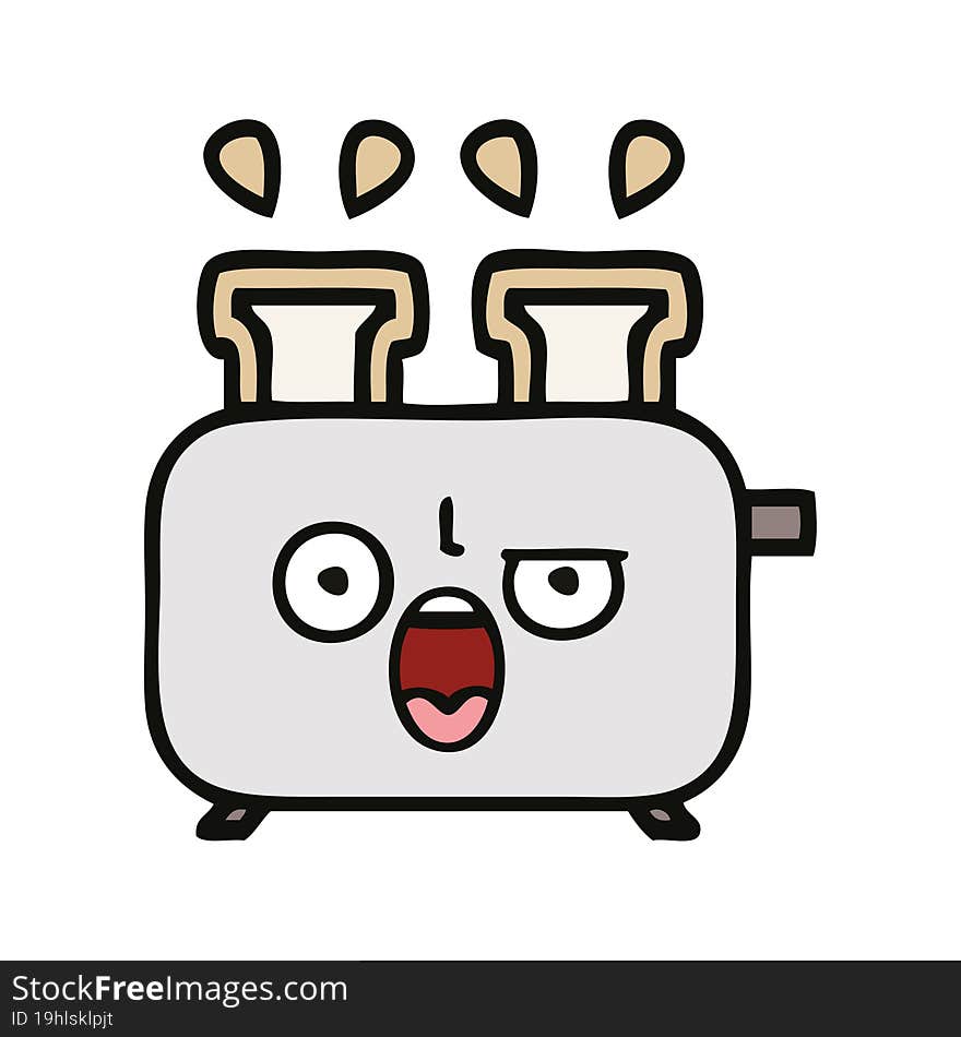 cute cartoon of a toaster