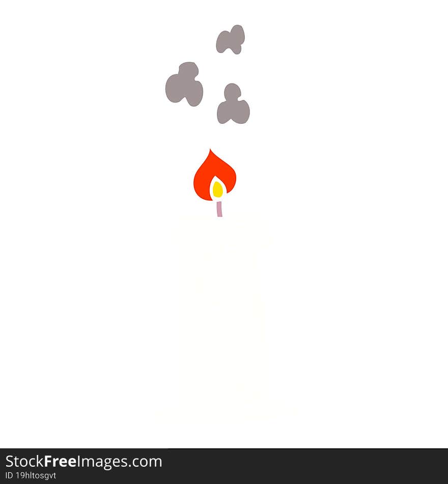 cartoon doodle candle burning