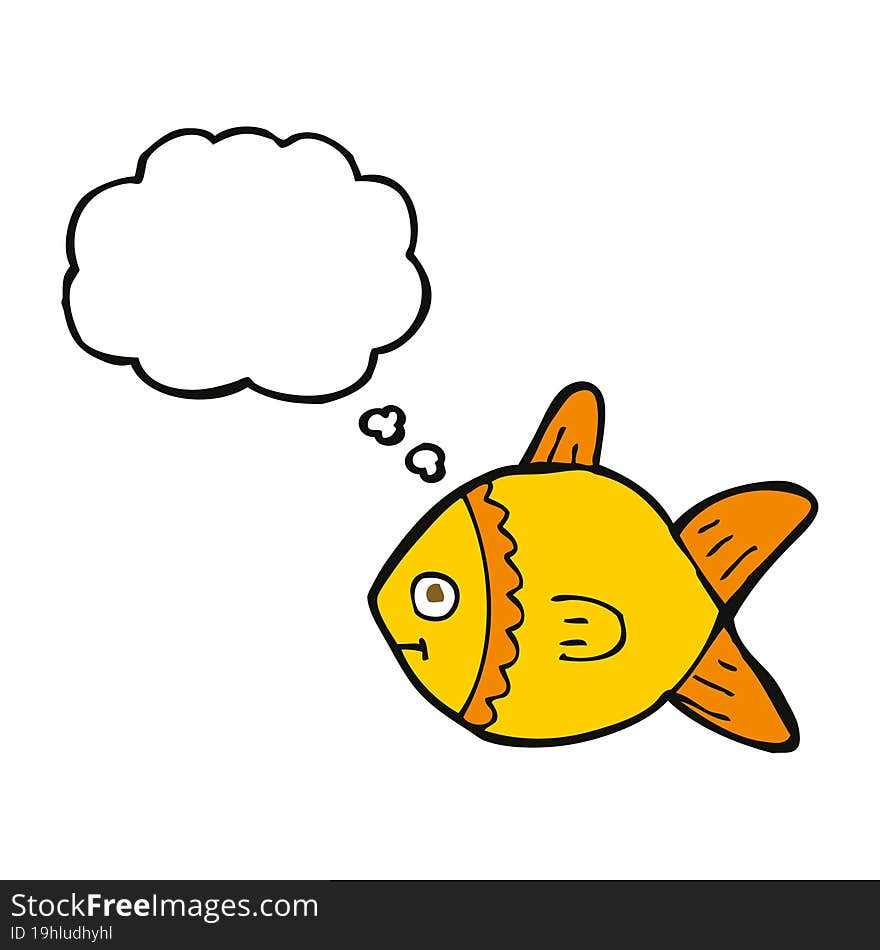 Cartoon Fish With Thought Bubble