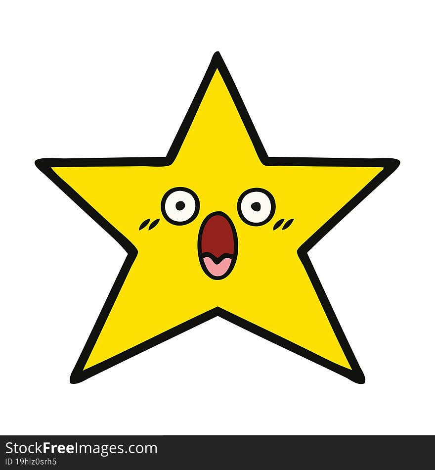 cute cartoon gold star