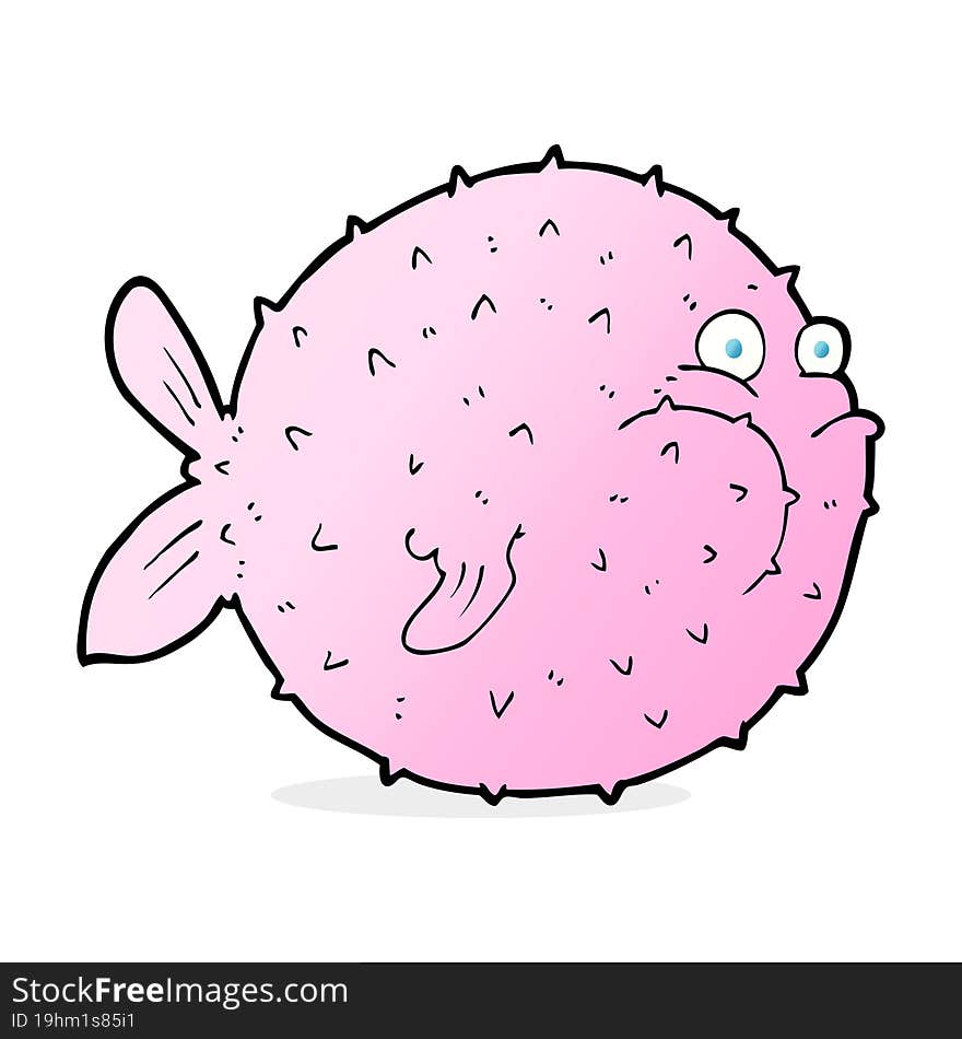 cartoon puffer fish