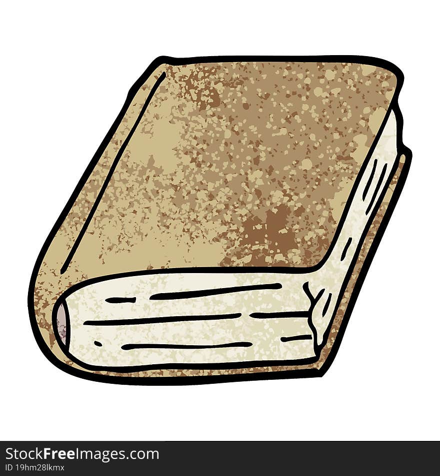 grunge textured illustration cartoon old book