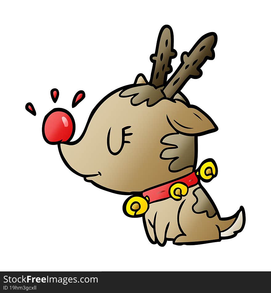 cartoon christmas reindeer. cartoon christmas reindeer