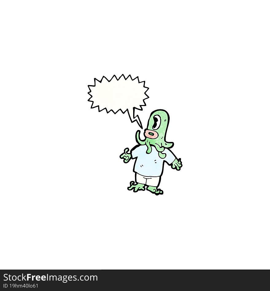 Cartoon Talking Alien