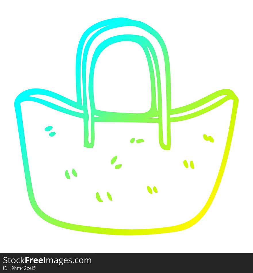 cold gradient line drawing cartoon woven basket