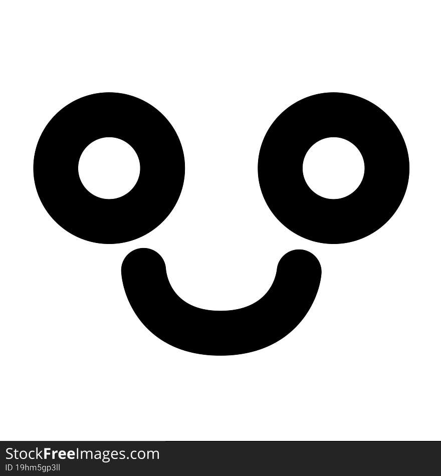 Happy Blank Eye Face Icon