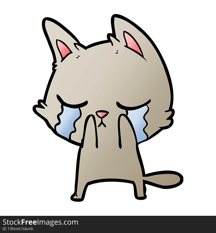 crying cartoon cat. crying cartoon cat