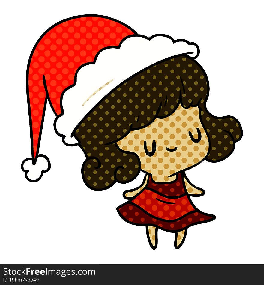 Christmas Cartoon Of Kawaii Girl