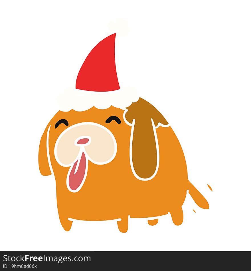 christmas cartoon of kawaii dog