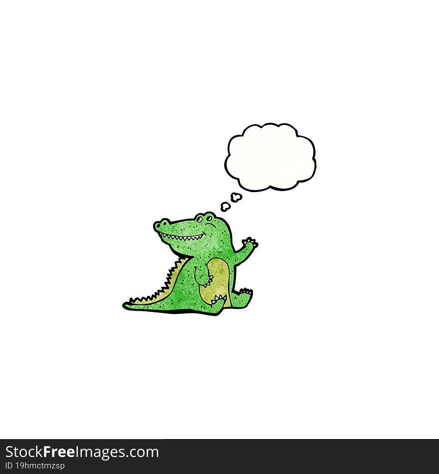 friendly cartoon crocodile