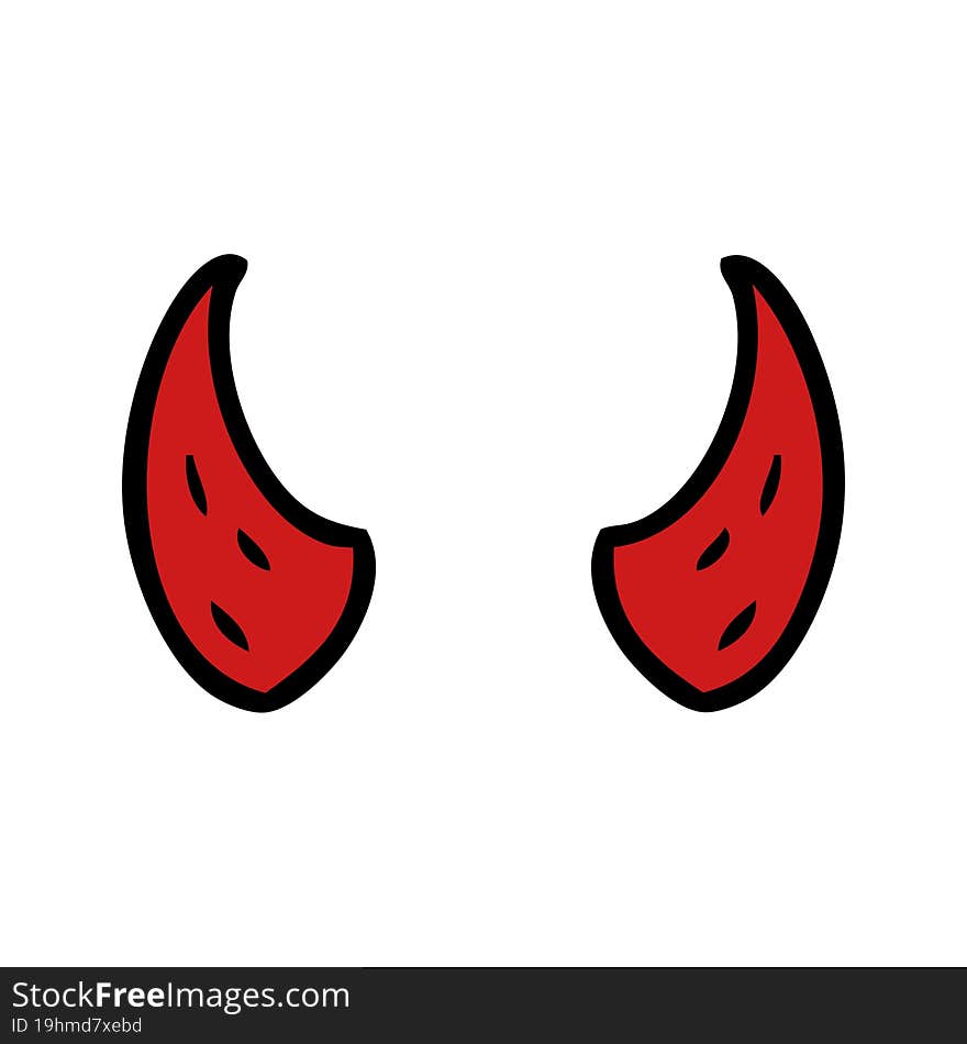 cartoon devil horns. cartoon devil horns