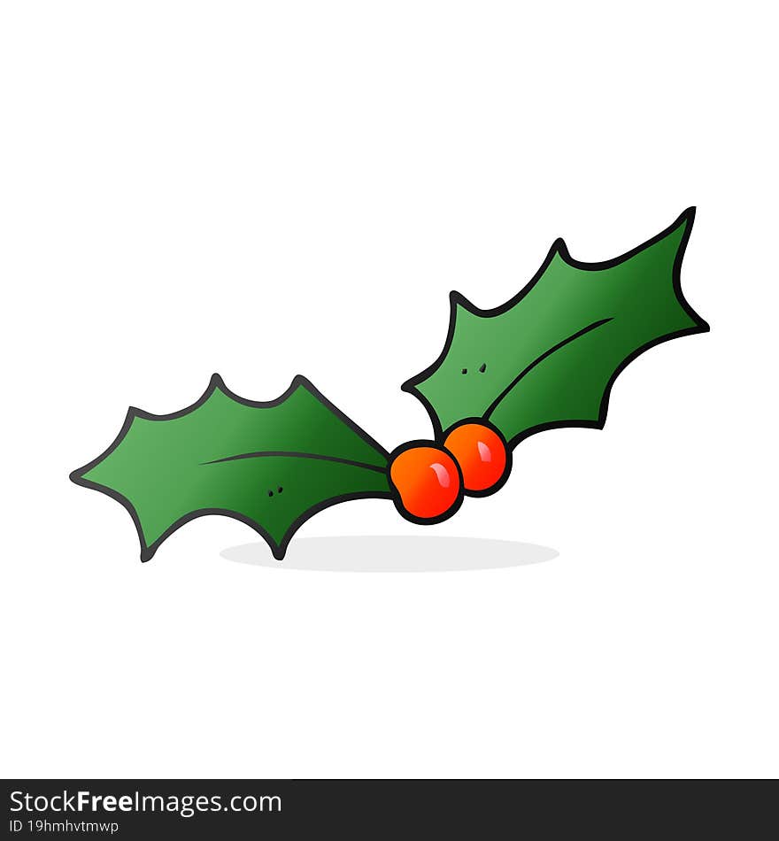 Cartoon Christmas Holly