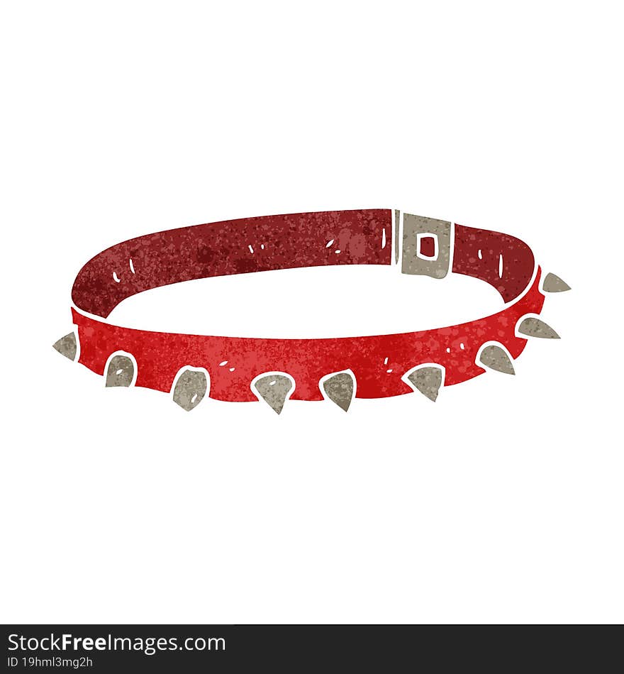 retro cartoon dog collar