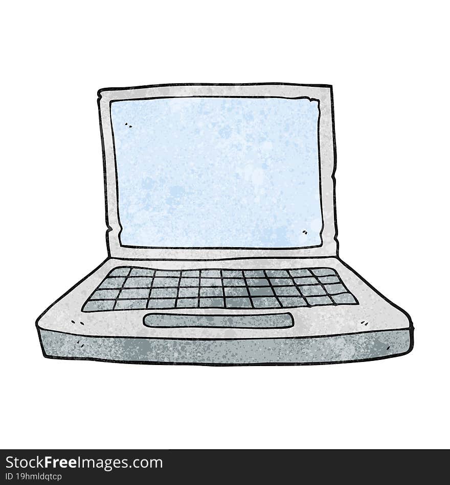 textured cartoon laptop computer