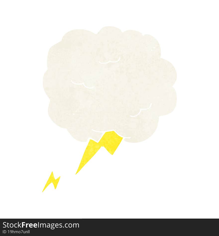 cartoon thundercloud symbol