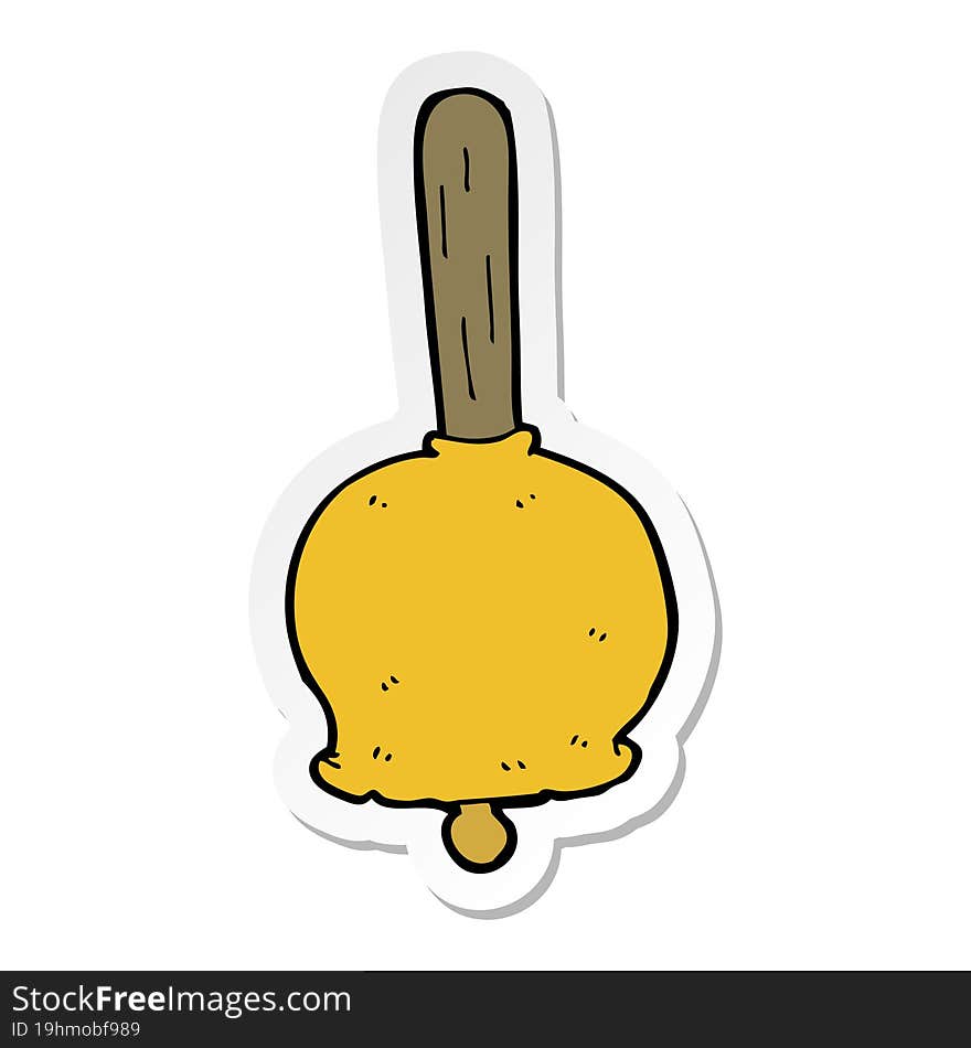 sticker of a cartoon bell