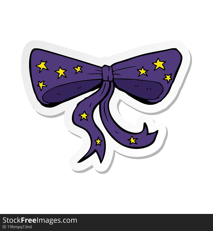 sticker of a cartoon bow tie