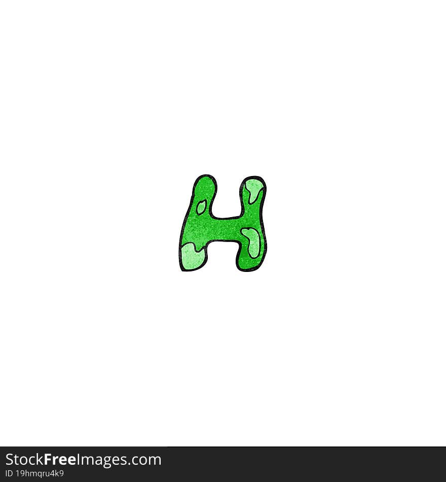 child\'s drawing of the letter h