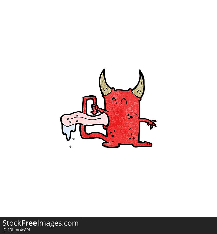 cartoon gross little devil