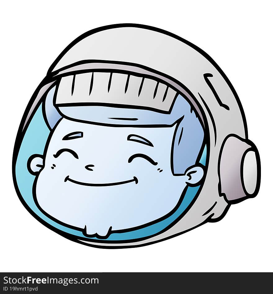 cartoon astronaut face. cartoon astronaut face