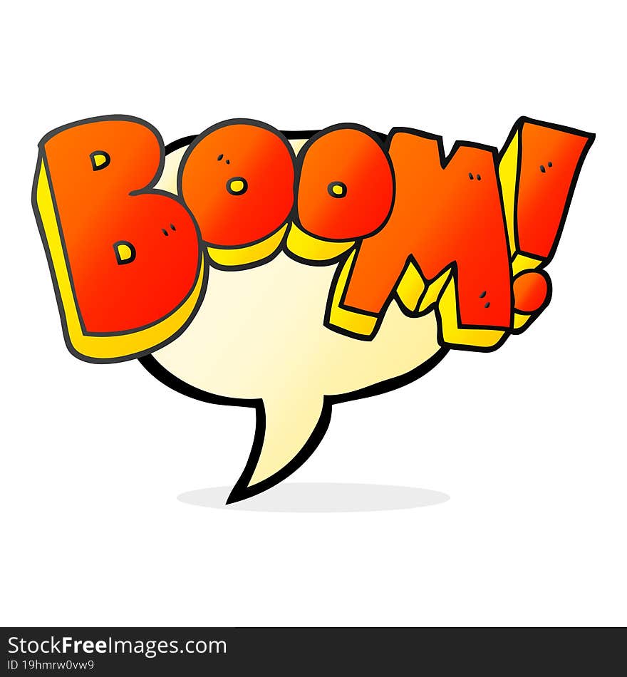 speech bubble cartoon boom