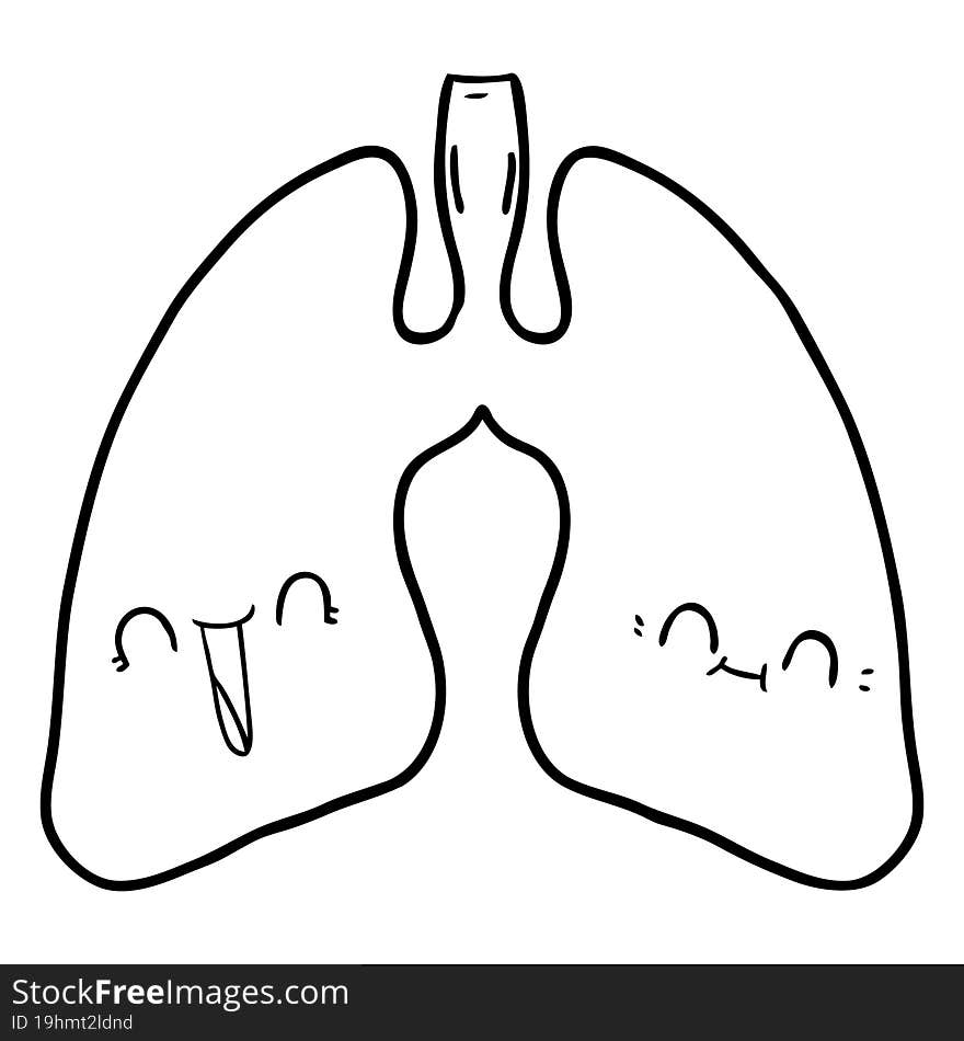 cartoon lungs. cartoon lungs