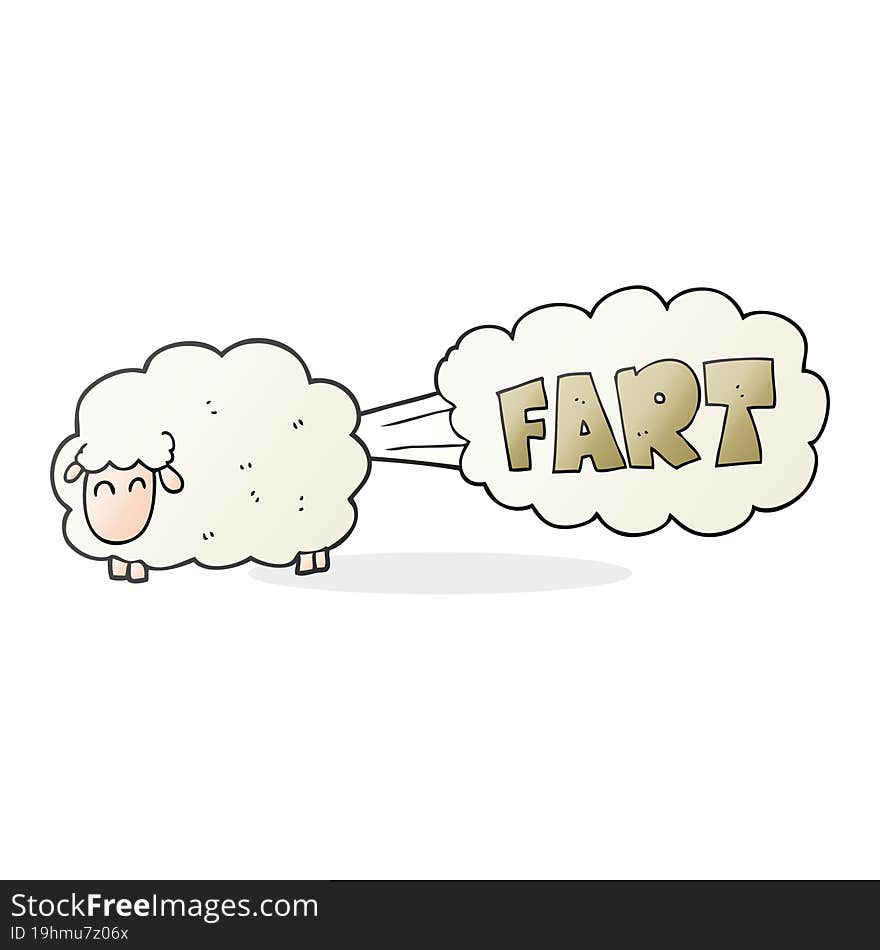 cartoon farting sheep