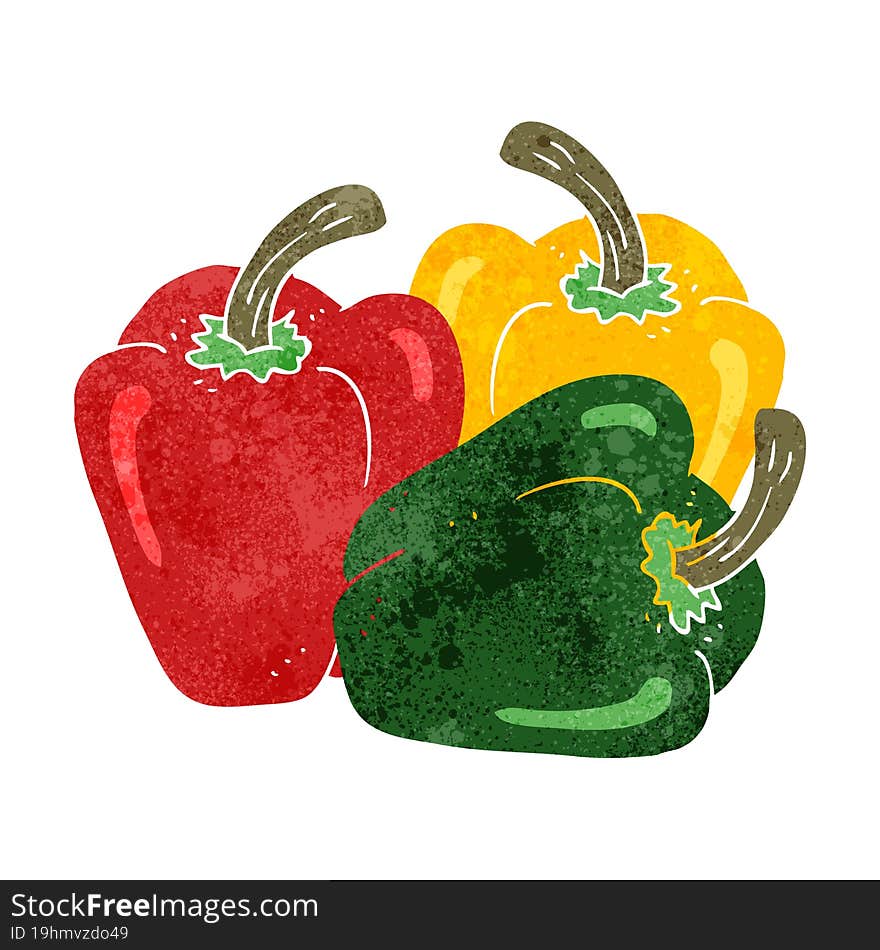 retro cartoon peppers