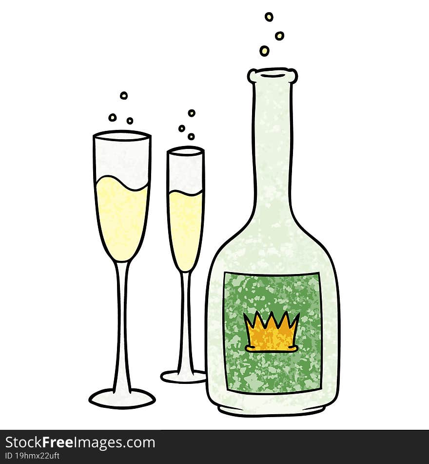 cartoon champagne. cartoon champagne