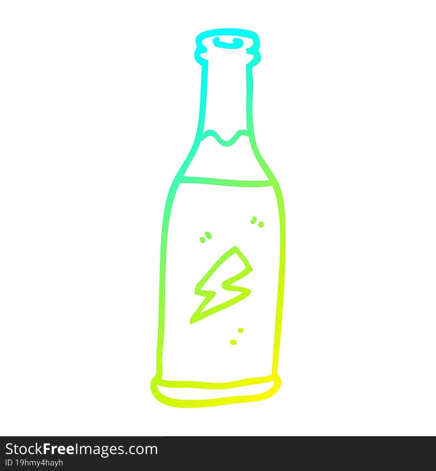 cold gradient line drawing of a cartoon unhealthy drink