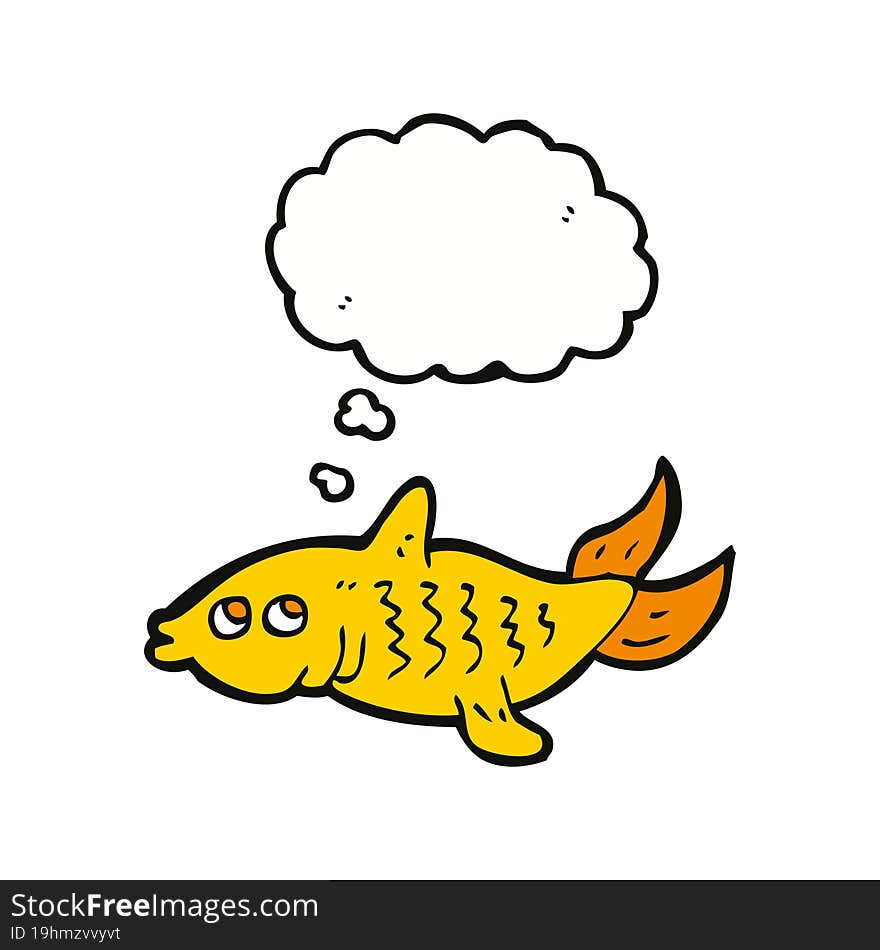 Cartoon Fish With Thought Bubble