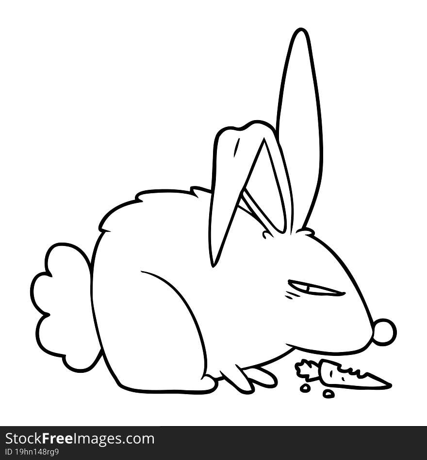 cartoon annoyed rabbit. cartoon annoyed rabbit