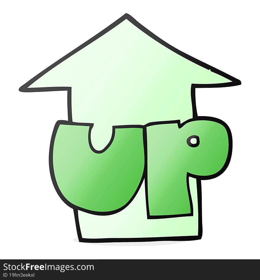 cartoon up symbol