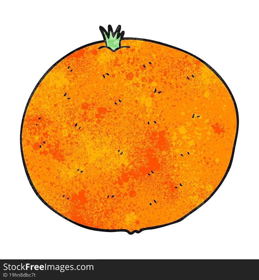 textured cartoon orange