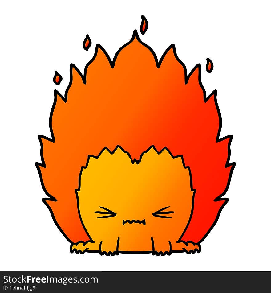 cartoon fire creature. cartoon fire creature