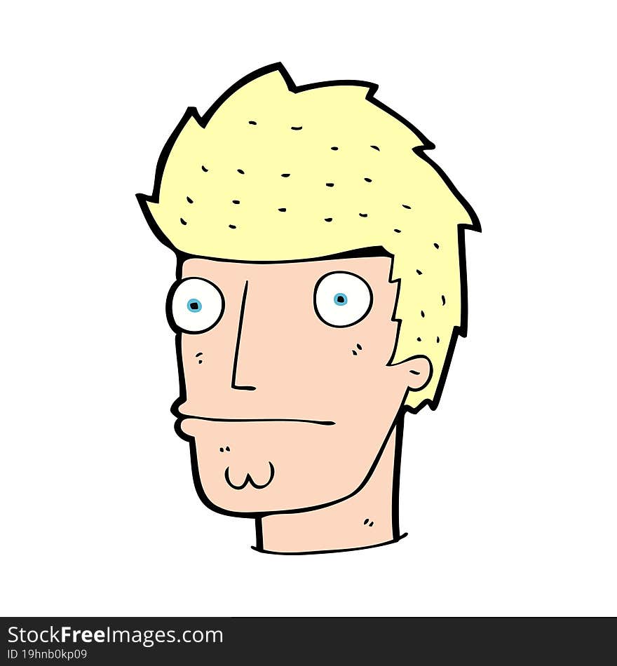 cartoon nervous man