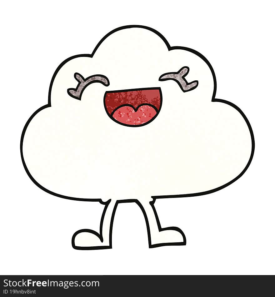 cartoon doodle expressive weather cloud