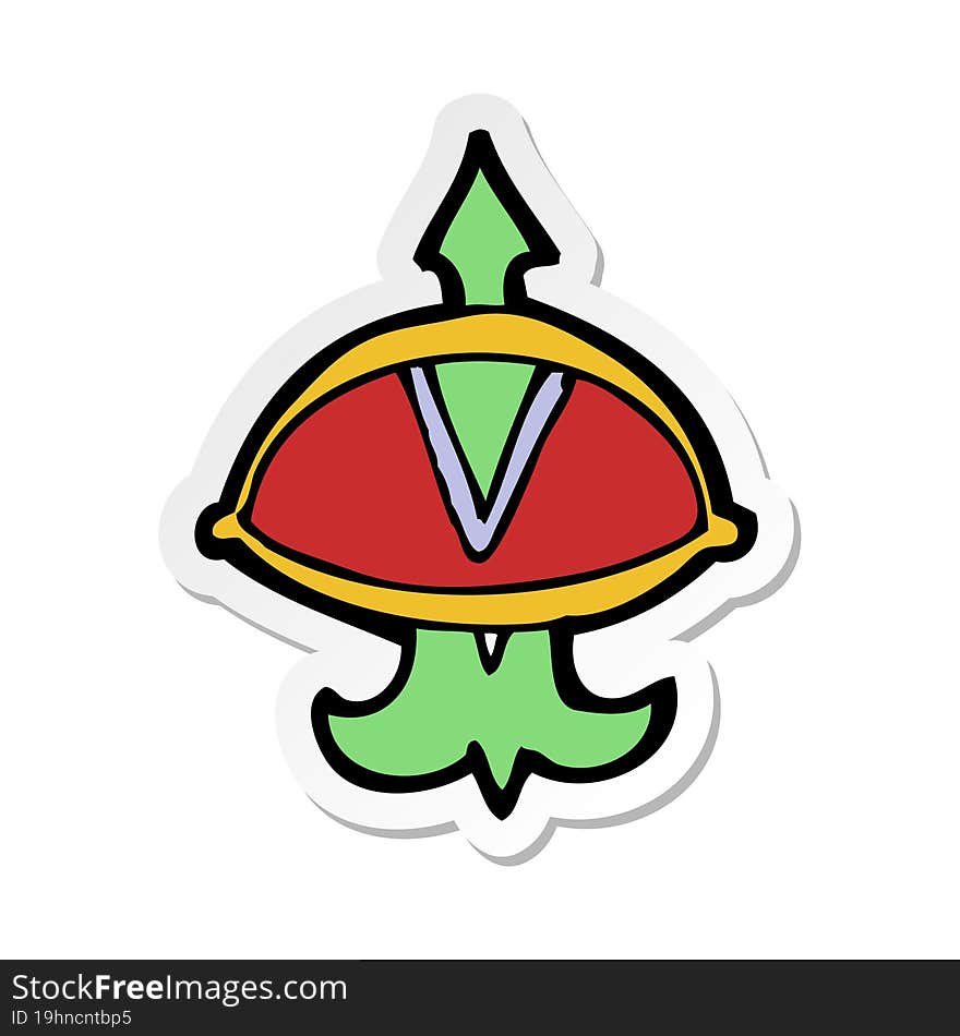 Sticker Of A Cartoon Mystic Eye Symbol