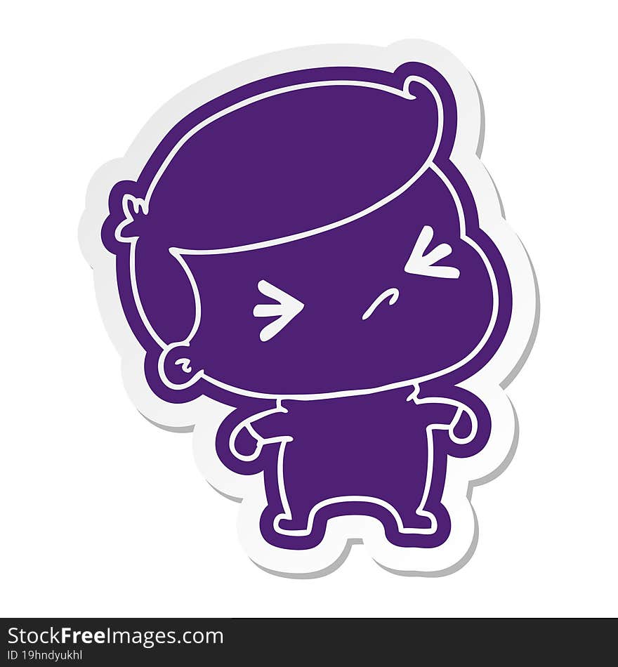 cartoon sticker of a kawaii cute cross baby