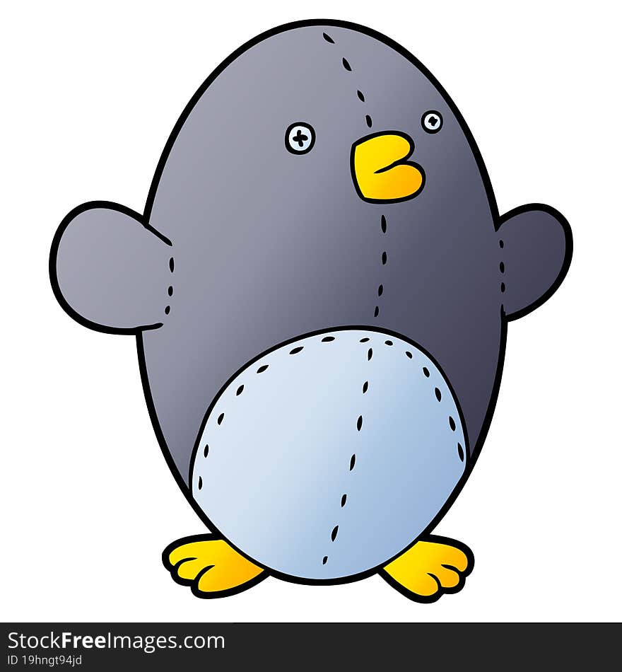 cartoon stuffed toy penguin. cartoon stuffed toy penguin