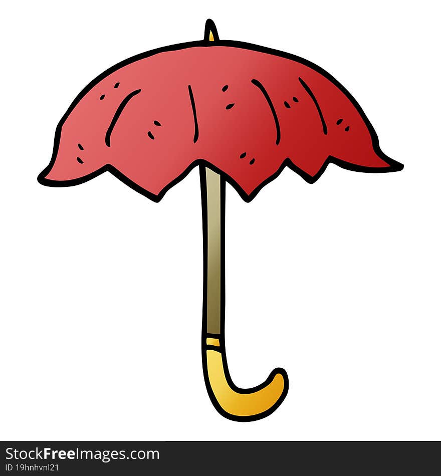 cartoon doodle open umbrella