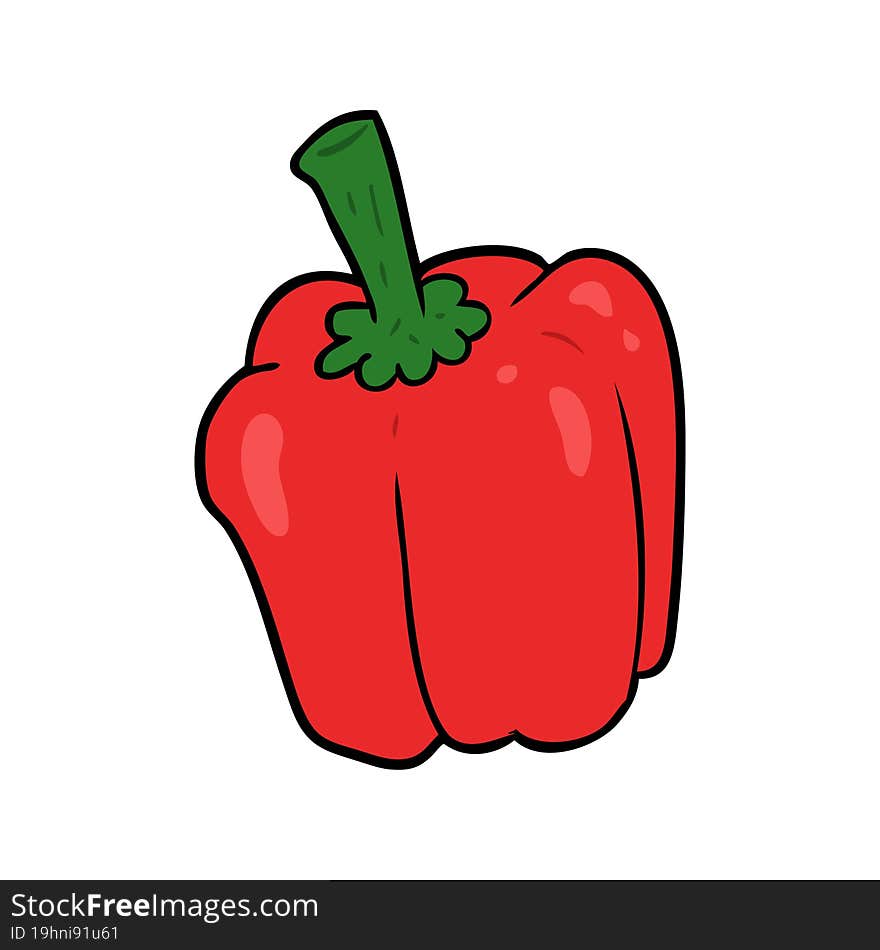 cartoon fresh organic pepper. cartoon fresh organic pepper