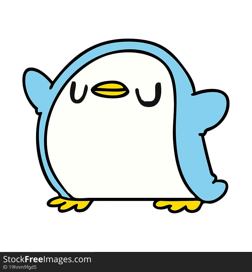 Cartoon Kawaii Of A Cute Penguin