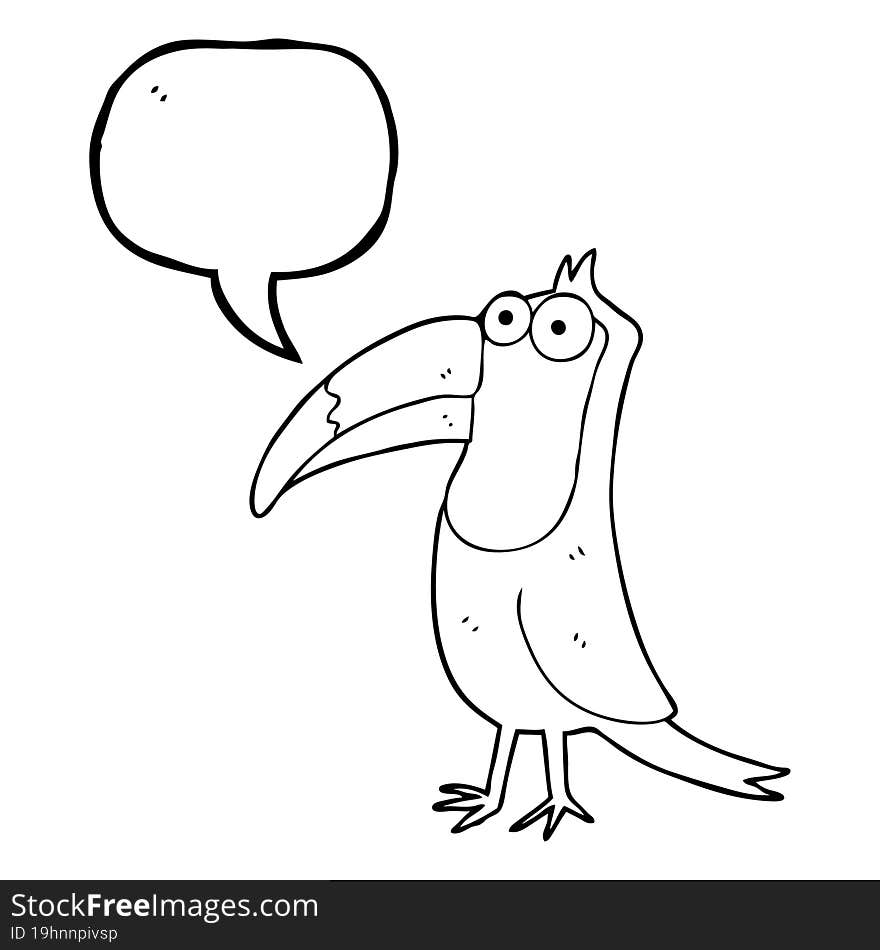 Speech Bubble Cartoon Toucan