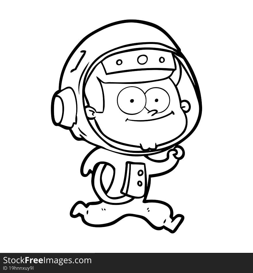 happy astronaut cartoon. happy astronaut cartoon