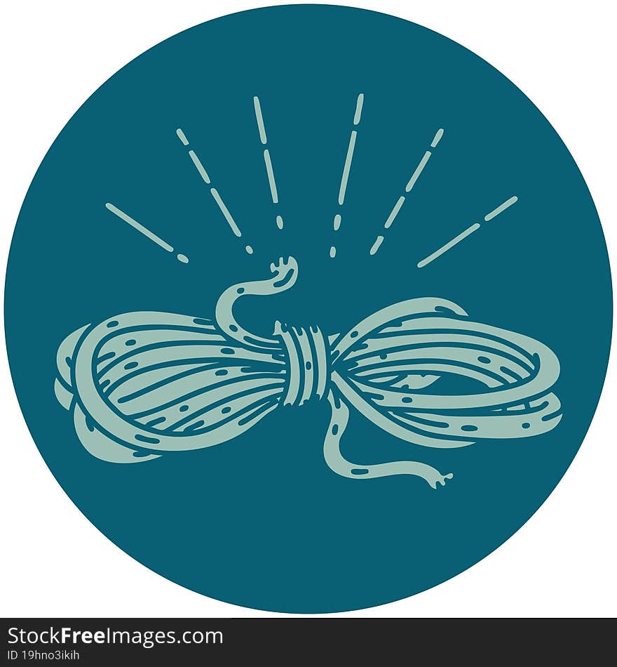 icon of tattoo style wound rope