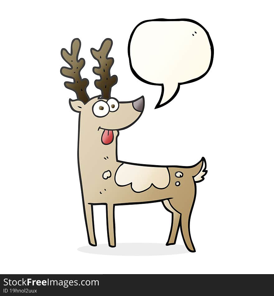 speech bubble cartoon reindeer